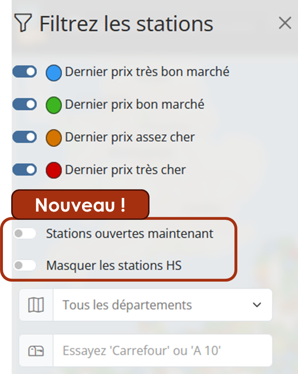 Filtres stations