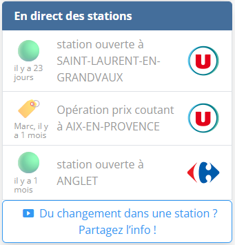 Nouvelles icônes pour les événements marquants